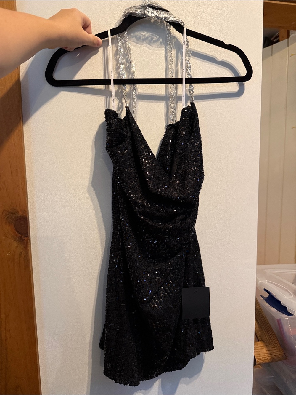 NWT lulus rhinestone little black dress